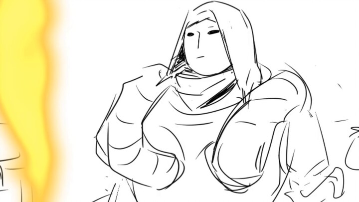 The village girl with the hammer comes out (?)