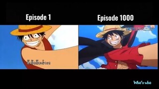 One piece opening comparison Epi 1 x Epi 1000