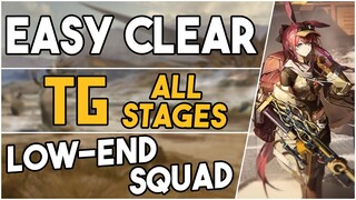 All TG Stages + Challenge Mode | Low End Squad |【Arknights】