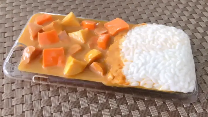 Curry Rice | Mobile Phone Shell | Epoxy Resin + Clay
