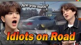 THE BOYZ Younghoon & Q's Dashcam Reaction : Dangers of Not Using Turn Signal When Driving in Korea😫