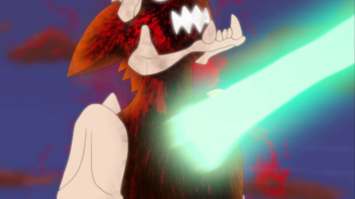 Six-tailed Naruto battle scene