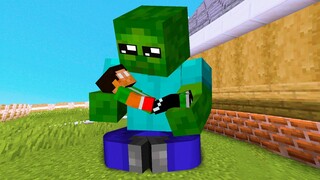 Monster School: Zombie Father and Herobrine Baby - Sad story Minecraft Animation