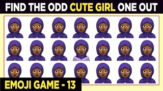 Cute Girl Odd One Out Emoji Games No 13 | Find The Odd Emoji One Out | Spot The Odd Emoji Out