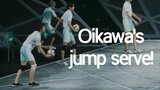 Engeki Haikyuu!! Oikawa's jump serve in slow motion (feat. Asuma Kousuke)