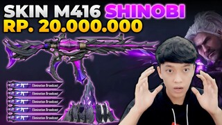 AKHIRNYA KELUAR SKIN M416 BARU SHINOBI KAMI SENILAI RP 20.000.000 , GILAA KEREN BANGET - PUBG MOBILE