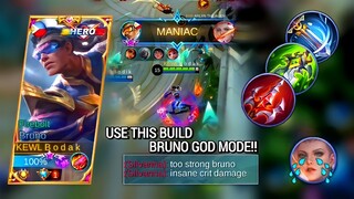 USE THIS BUILD BRUNO GOD MODE!! | BRUNO BEST BUILD AND EMBLEM MLBB - Master Bodak