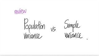review: prob stat Population variance vs sample variance