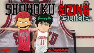 SHOHOKU SLAMDUNK JERSEY SIZING GUIDE