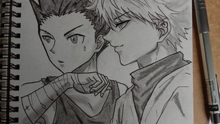 baru belajar gambar hunterxhunter