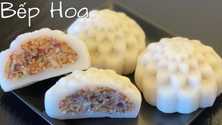 Bánh dẻo nhân xá xíu_Công thức bột vỏ bánh Trung thu mềm,thơm ngon_Cách đóng khuôn hoa văn sắc nét