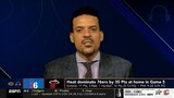 ESPN SC | Matt Barnes reacts to Heat shut dow Sixers 120-85, take 3-2 series lead