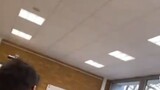 They hid a speaker in the ceiling to listen to music in class🤣
