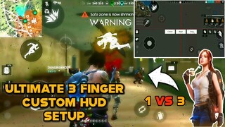 best custom hud for free fire 3 finger gameplay