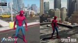 Homecoming Suit Comparison | Marvel's Avengers | Marvel's Spider-Man | PS5