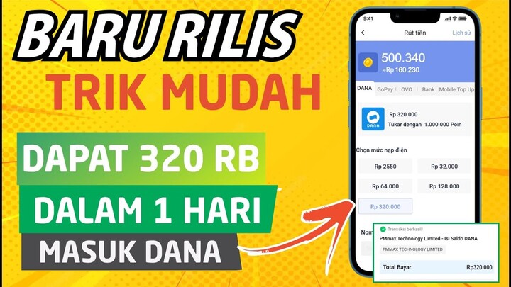 BARU RILIS MASIH LEGIT BONUS GEDE LANGSUNG WD 320 RIBU PAKE TRIK INI | APLIKASI PENGHASIL UANG