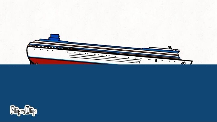 ANIMATION ANIMACION FLIPACLIP FICTIONAL SINKING 🚢 ⚓ SHIP