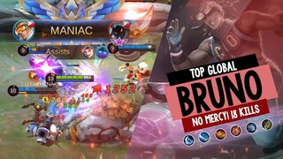 Bruno Perfect Maniac! Full Build in 9 Minutes! Top Global Bruno by M ats? ~ MLBB