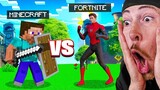 Fortnite vs Minecraft THE MOVIE! (Animations Reaction)