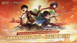 Skin Kolaborasi MLBB × Attack On Titan | Yin & Fanny & Martis | Mobile Legends: Bang Bang