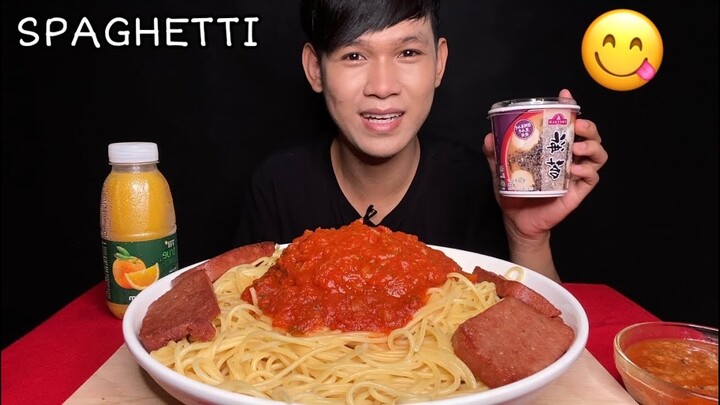 MUKBANG ASMR SPAGHETTI & TOMATO SAUCE | MukBang Eating Show