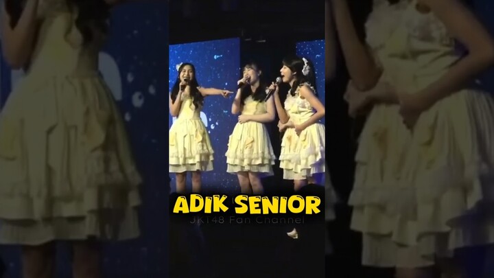 Ampun, adik paling senior 🙏🏻😂 #jkt48 #muthejkt48 #gitajkt48 #marshajkt48 #ollajkt48 #kathrinajkt48