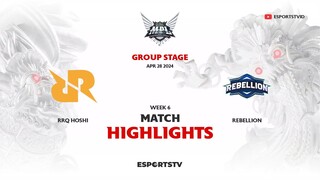 RRQ Hoshi vs Rebellion HIGHLIGHTS MPL ID S13 | RBL vs RRQ ESPORTSTV