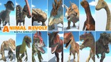 ALL CARNIVORE DINOSAURS & ALL HERBIVORE DINOSAURS ATTACK ANIMATION | Animal Revolt Battle Simulator