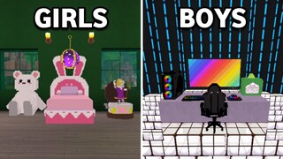 girls vs boys playing mini world #2