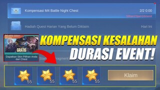 MOONTON MINTA MAAF ATAS DURASI EVENT M4 CHEST YANG SALAH !! KLAIM COA DI INBOX SEKARANG !! | MLBB