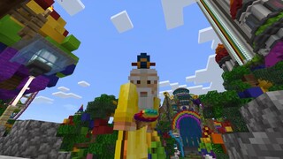 Minecraft / A Massive Rainbow Waterslide The Rainbow Park By Everbloom Studios Part 2
