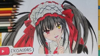 Menggambar Kurumi anime Date a Live | speed drawing kurumi anime Date a live