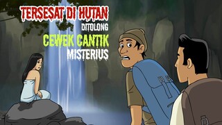 Tersesat di Hutan Ditolong Cewek Cantik Misterius - Kartun Horor Lucu