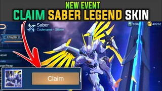 CLAIM SABER LEGEND SKIN EVENT IN MOBILE LEGENDS