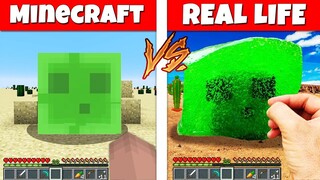 Minecraft vs Real Life Battle / How To Play Realistic Slime Animation