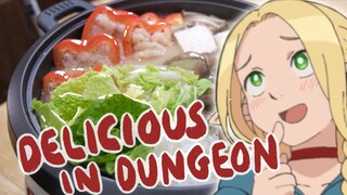 Making Scorpion Walking Mushroom Hotpot from Delicious in Dungeon