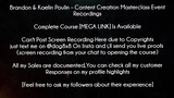 Brandon & Kaelin Poulin Course Content Creation Masterclass Event Recordings Download