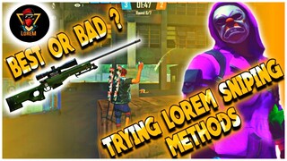 Free Fire 3 finger claw | using lorem awm sniping method no reload tricks