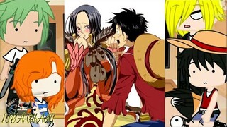 👒 Straw hats react to Luffy/Boa Hancock, Onepiece| Compilation | one piece | Luffy | Gacha Club