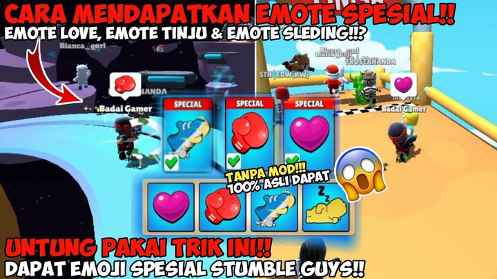 Cara Mendapatkan Emote Spesial di Stumble Guys Terbaru 2022 || Cara Dapat Emote Love,Tinju & Sliding