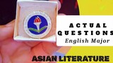 SELF REVIEW for English MAJOR - ASIAN LITERATURE