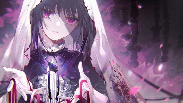 【晓美焰/魔圆】flame of despairⅡ 绘制过程记录