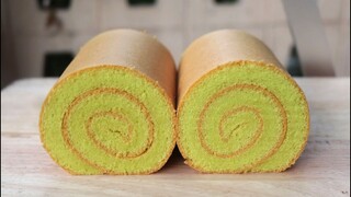 เค้กโรลใบเตย pandan swiss roll cake l ครัวป้ามารายห์