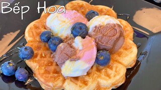 Bánh kẹp/Waffle_công thức bánh kẹp xốp giòn, thơm ngon_Bếp Hoa🌸