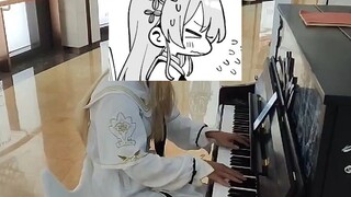 [Blue File] cos Kirito Nagisa plays Constant Moderato on the piano on the street