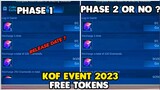 KOF EVENT 2023 PHASE 1 AND PHASE 2 FREE TOKENS RELEASE DATE || MOBILE LEGENDS NEW EVENT 2023