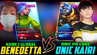 Sanford vs. Kairi (Assasin vs. Assasin) | Rank 1 Global Benedetta vs. Onic PH Core ~ Mobile Legends