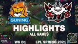 Highlight SN vs JDG (All Game) LPL Mùa Xuân 2021 | LPL Spring 2021 | Suning vs JD Gaming