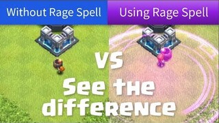 Rage Spell VS NO-Rage Spell | Clash of Clans