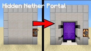 Minecraft: 3x3 Hidden Nether Portal | Tutorial